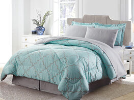 Bibb Home 8-Piece Down Alternative Comforter Set